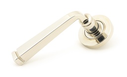 [49953] Polished Nickel Avon Round Lever on Rose Set (Plain) - Unsprung - 49953