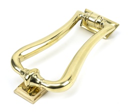 [46552] Polished Brass Slimline Art Deco Door Knocker - 46552