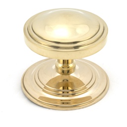 [46553] Polished Brass Art Deco Centre Door Knob - 46553