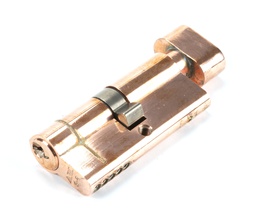 [45845] Polished Bronze 35/35 5pin Euro Cylinder/Thumbturn - 45845