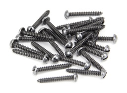 [33427] Pewter 6 x 1" Round Head Screws (25) - 33427