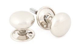 [83839] Polished Nickel Mushroom Mortice/Rim Knob Set - 83839