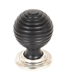 [83870] Ebony and PN Beehive Cabinet Knob 38mm - 83870