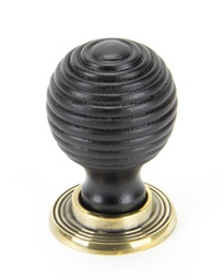 [83872] Ebony and AB Beehive Cabinet Knob 38mm - 83872