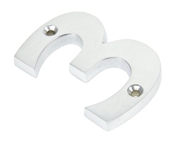 [83923] Satin Chrome Numeral 3 - 83923