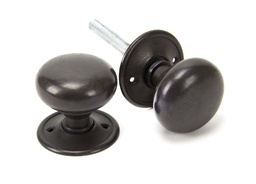 [83944] Aged Bronze Mushroom Mortice/Rim Knob Set - 83944