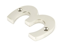 [90313] Polished Nickel Numeral 3 - 90313