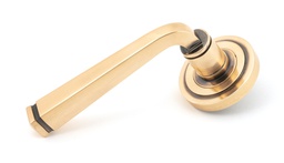 [46094] Polished Bronze Avon Round Lever on Rose Set (Art Deco) - 46094