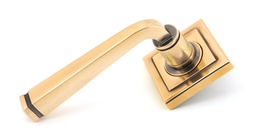 [46096] Polished Bronze Avon Round Lever on Rose Set (Square) - 46096