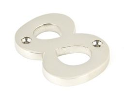 [90318] Polished Nickel Numeral 8 - 90318