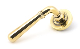 [45755] Aged Brass Newbury Lever on Rose Set (Plain) - 45755