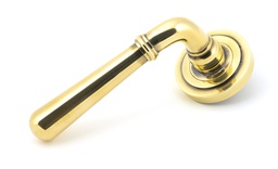 [45756] Aged Brass Newbury Lever on Rose Set (Art Deco) - 45756