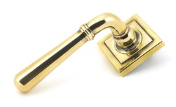 [45758] Aged Brass Newbury Lever on Rose Set (Square) - 45758