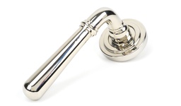 [46058] Polished Nickel Newbury Lever on Rose Set (Art Deco) - 46058