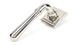 [50028] Polished Nickel Newbury Lever on Rose Set (Square) - Unsprung - 50028