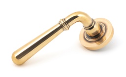 [46065] Polished Bronze Newbury Lever on Rose Set (Plain) - 46065