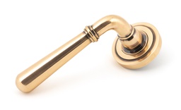 [46066] Polished Bronze Newbury Lever on Rose Set (Art Deco) - 46066