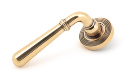 [46067] Polished Bronze Newbury Lever on Rose Set (Beehive) - 46067