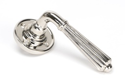 [50082] Polished Nickel Hinton Lever on Rose Set - Unsprung - 50082