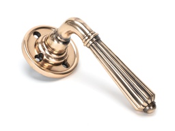 [50085] Polished Bronze Hinton Lever on Rose Set - Unsprung - 50085