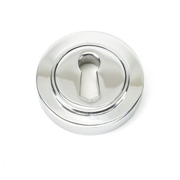 [45687] Polished Chrome Round Escutcheon (Plain) - 45687