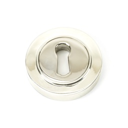 [45691] Polished Nickel Round Escutcheon (Plain) - 45691