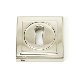 [45694] Polished Nickel Round Escutcheon (Square) - 45694