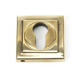 [45710] Aged Brass Round Euro Escutcheon (Square) - 45710