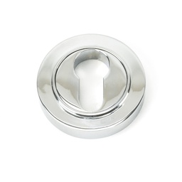 [45711] Polished Chrome Round Euro Escutcheon (Plain) - 45711