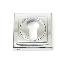 [45714] Polished Chrome Round Euro Escutcheon (Square) - 45714