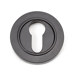 [46121] Aged Bronze Round Euro Escutcheon (Plain) - 46121