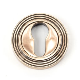 [46127] Polished Bronze Round Euro Escutcheon (Beehive) - 46127