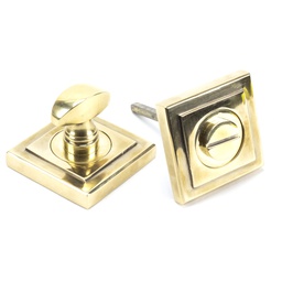 [45734] Aged Brass Round Thumbturn Set (Square) - 45734