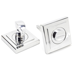 [45738] Polished Chrome Round Thumbturn Set (Square) - 45738