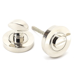 [45739] Polished Nickel Round Thumbturn Set (Plain) - 45739