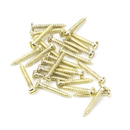 [91256] Polished Brass SS 4xÂ½" Round Head Screws (25) - 91256