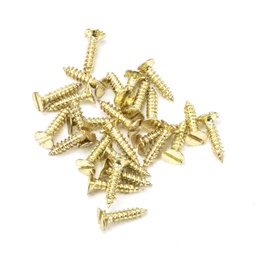 [91258] Polished Brass SS 4xÂ½" Countersunk Screws (25) - 91258