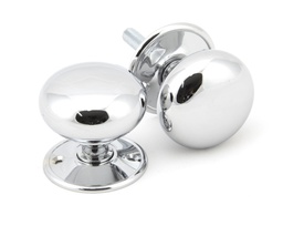 [91532] Polished Chrome 57mm Mushroom Mortice/Rim Knob Set - 91532