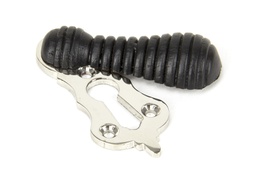 [91533] Ebony & Polished Nickel Beehive Escutcheon - 91533