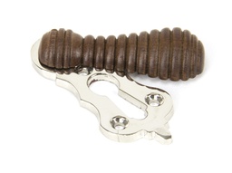 [91534] Rosewood & Polished Nickel Beehive Escutcheon - 91534