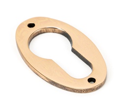 [91928] Polished Bronze Oval Euro Escutcheon - 91928