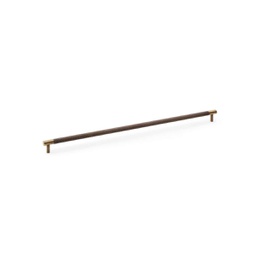 [AW810-448-AB] Alexander & Wilks Brunel Knurled T-bar Cupboard Handle - Antique Brass - Centres 448mm