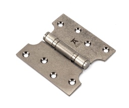 [33044] Pewter 4" x 2" x 4" Parliament Hinge (pair) ss - 33044