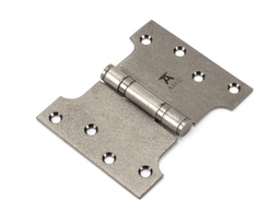 [33046] Pewter 4" x 3" x 5" Parliament Hinge (pair) ss - 33046