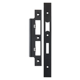 [B1250.382] Forend Strike & Fixing Pack To Suit Architectural DIN Euro Sash/Bathroom Lock - Matt Black