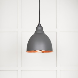 [49500BL] Hammered Copper Brindley Pendant in Bluff - 49500BL