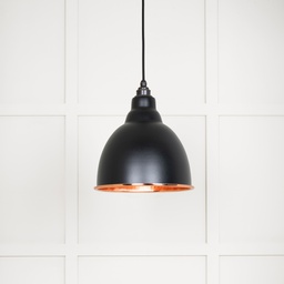 [49500EB] Hammered Copper Brindley Pendant in Elan Black - 49500EB