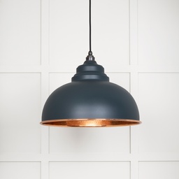 [49501SO] Hammered Copper Harborne Pendant in Soot - 49501SO