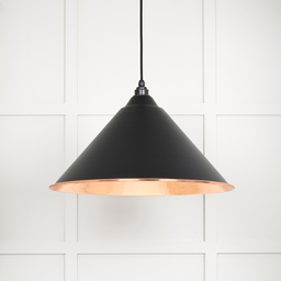 [49503EB] Hammered Copper Hockley Pendant in Elan Black - 49503EB