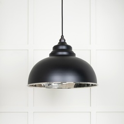 [49505EB] Smooth Nickel Harborne Pendant in Elan Black - 49505EB